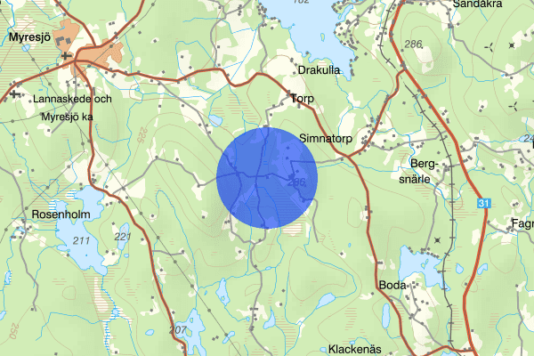 Granedal 21 september 07.42, Trafikolycka, Vetlanda