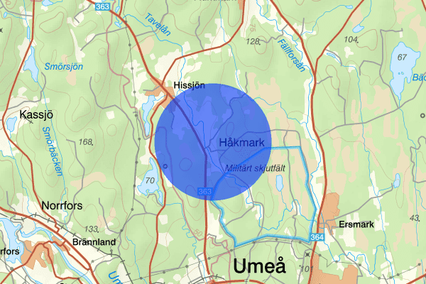 Håkmark 23 september 07.08, Sammanfattning natt, Västerbottens län