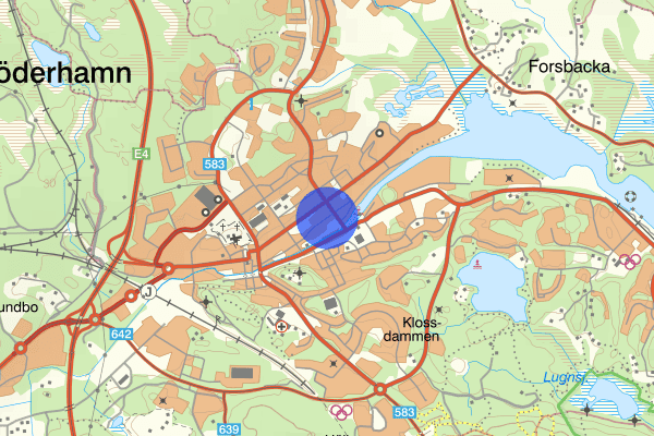 Köpmangatan 23 september 11.17, Larm Överfall, Söderhamn