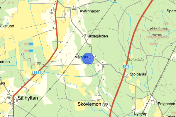Målerås 27 september 19.54, Trafikolycka, vilt, Uppvidinge