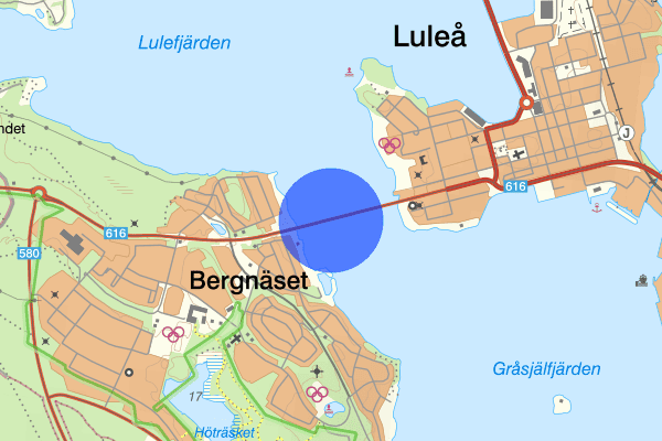 Bergnäsbron 30 september 12.56, Trafikhinder, Luleå