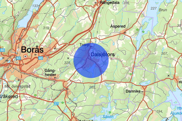 Dalsjöfors 2 oktober 05.22, Brand, Borås