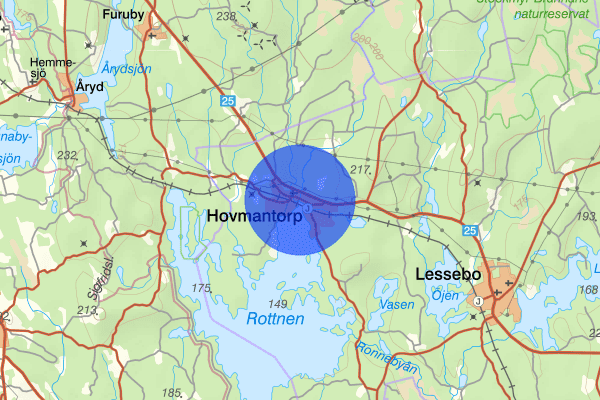Hovmantorp 3 oktober 12.42, Trafikolycka, Lessebo