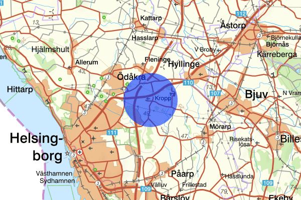 Kropp 13 oktober 00.03, Rattfylleri, Helsingborg