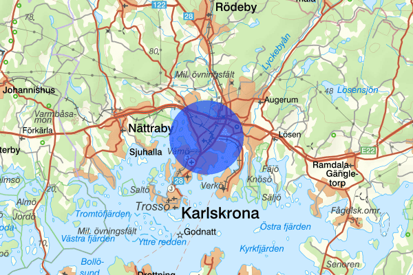 Kungsmarken 18 oktober 18.06, Brand, Karlskrona