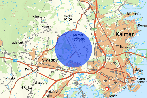 Kalmar Flygplats 18 oktober 19.57, Luftfartslagen, Kalmar