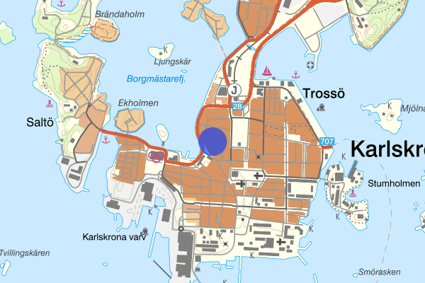 Stora Möllebacksgränd 21 oktober 21.13, Skadegörelse, Karlskrona