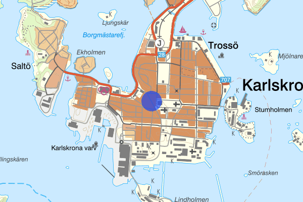 Borgmästaregatan 22 oktober 17.49, Misshandel, Karlskrona