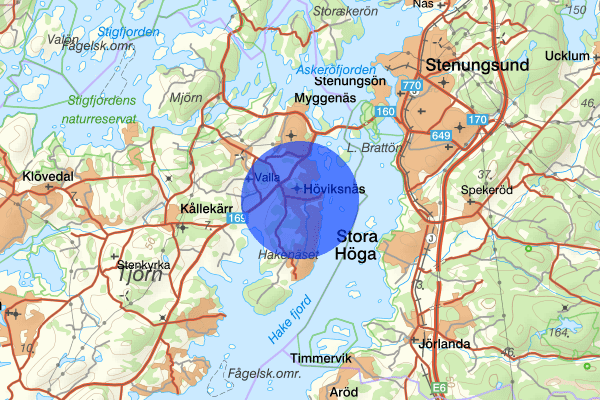 Höviksnäs 23 oktober 06.36, Trafikolycka, personskada, Tjörn
