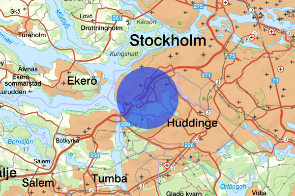 Kungens kurva 24 oktober 07.39, Brand, Huddinge