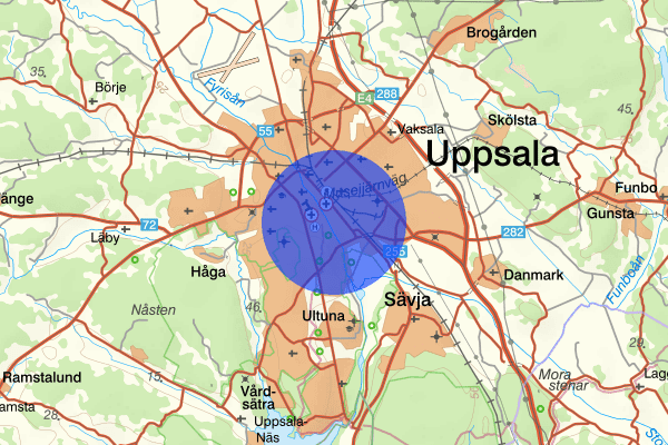 Kungsängen 26 oktober 04.41, Trafikolycka, Uppsala