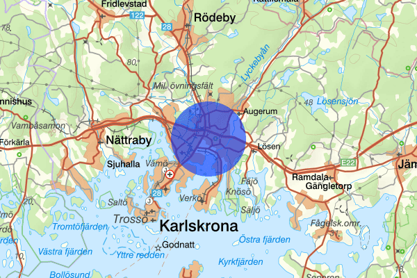 Vedeby 28 oktober 01.43, Rattfylleri, Karlskrona