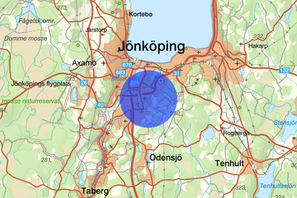 Ljungarum 30 oktober 15.26, Trafikolycka, Jönköping