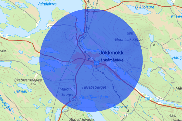 Jokkmokk 24 mars 07:15, Trafikolycka, vilt, Jokkmokk