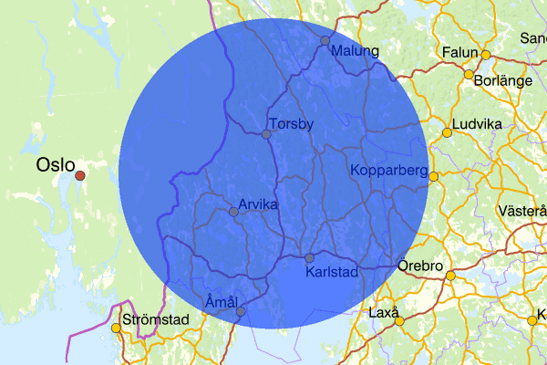 Värmlands län 30 mars 07:25, Sammanfattning natt, Värmlands län