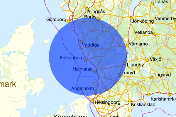 Hallands län 02 april 07:00, Sammanfattning kväll och natt, Hallands län