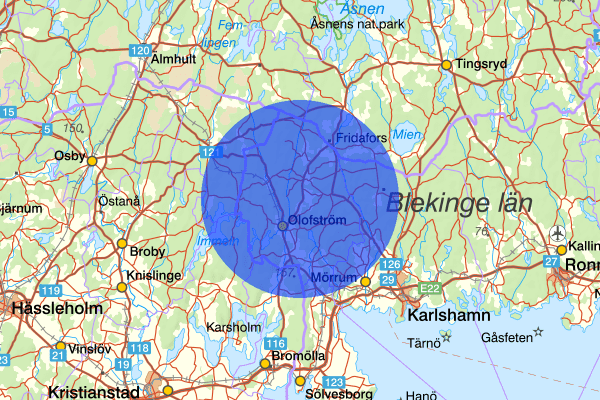 29 maj 04:19, Skadegörelse, Olofström