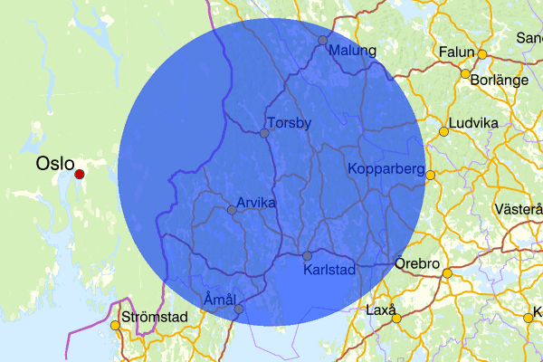 Värmlands län 07 juli 07:43, Sammanfattning natt, Värmlands län