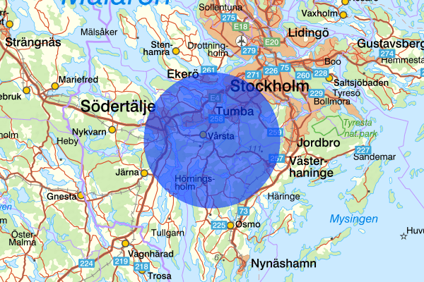 15 juli 18:30, Trafikolycka, singel, Botkyrka