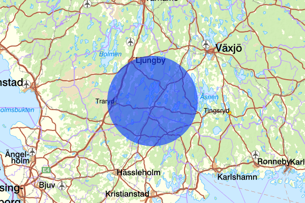 11 augusti 20:34, Trafikolycka, vilt, Älmhult
