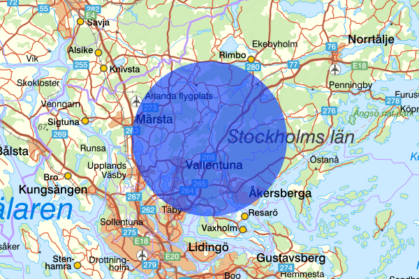 12 oktober 00:36, Brand, Vallentuna