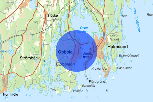 Obbola 21 december 12.54, Skadegörelse, Umeå