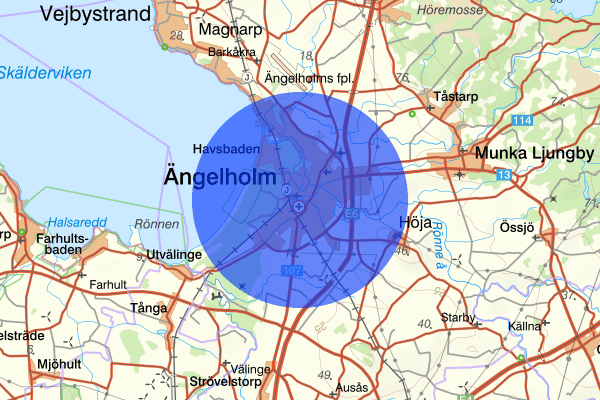 Ängelholm 23 december 14.08, Trafikolycka, singel, Ängelholm