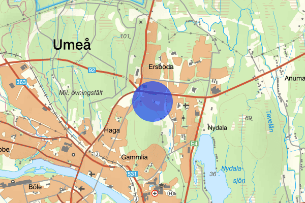 Mariedal 25 december 09.48, Trafikkontroll, Umeå