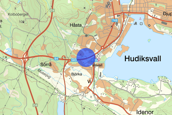 Södra vägen 30 december 11.02, Trafikolycka, Hudiksvall