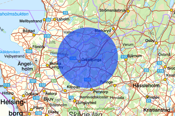  02 januari 06.52, Trafikolycka, Örkelljunga