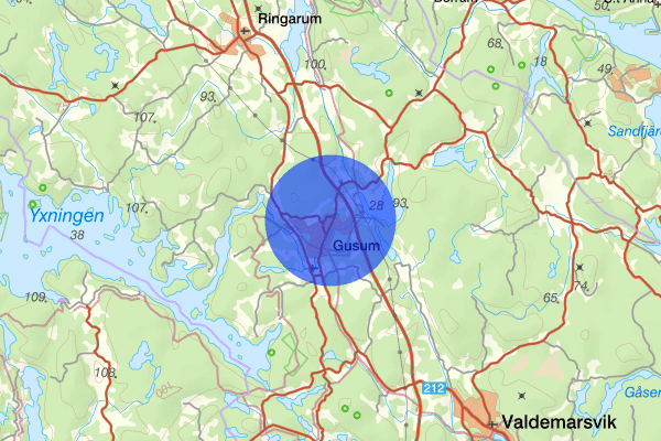 Gusum 03 januari 09.33, Trafikolycka, Valdemarsvik