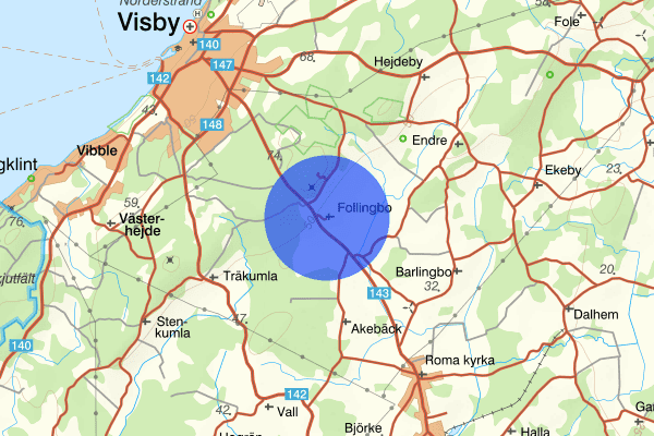 Follingbo 04 januari 19.50, Brand, Gotland