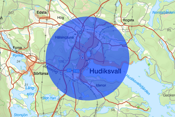Hudiksvall 06 januari 01.00, Knivlagen, Hudiksvall