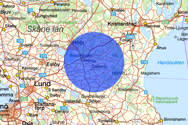  07 januari 12.44, Trafikolycka, Hörby