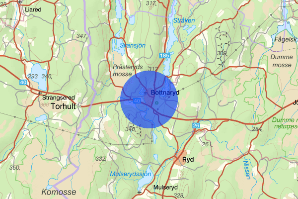 Bottnaryd 09 januari 11.40, Trafikolycka, Jönköping