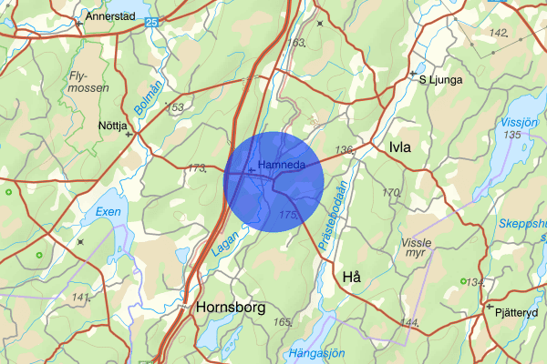 Hamneda 09 januari 16.55, Trafikolycka, vilt, Ljungby