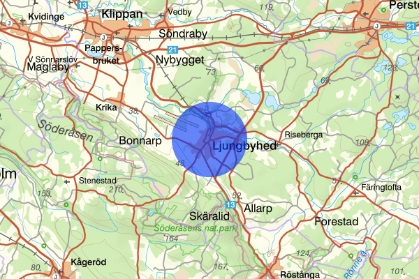 Ljungbyhed 11 januari 01.32, Rattfylleri, Klippan