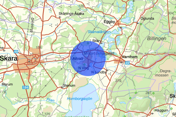 Axvall 11 januari 14.40, Trafikolycka, Skara