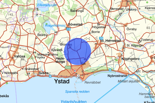 Bussjö 11 januari 18.17, Brand, Ystad