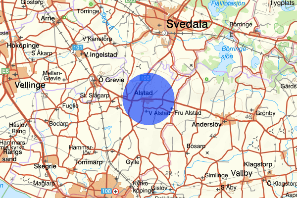 Alstad 12 januari 06.01, Trafikolycka, Trelleborg