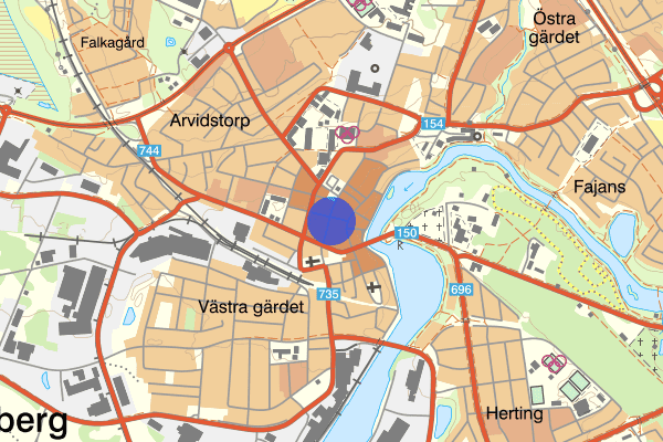 Nygatan 12 januari 08.05, Trafikolycka, personskada, Falkenberg