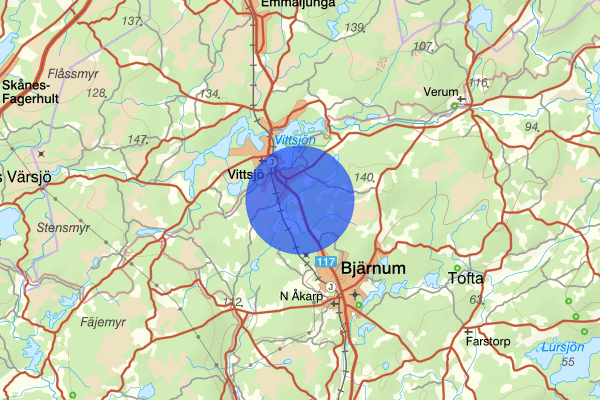 Lilla Vittsjö 13 januari 09.59, Trafikolycka, Hässleholm