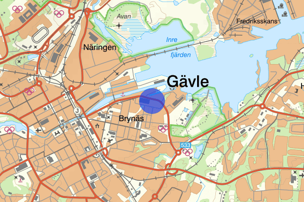 Atlasgatan 16 januari 06.49, Trafikolycka, smitning från, Gävle