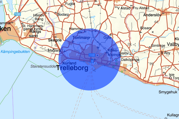 Trelleborg 16 januari 18.52, Trafikolycka, Trelleborg