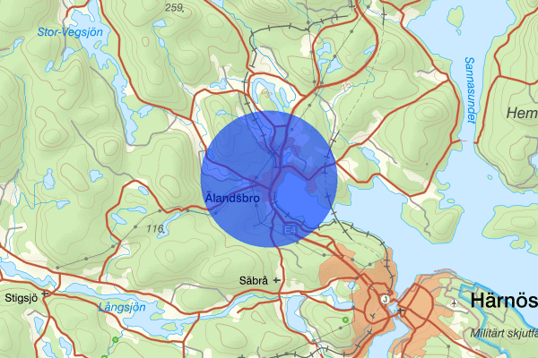Älandsbro 16 januari 19.39, Trafikkontroll, Härnösand