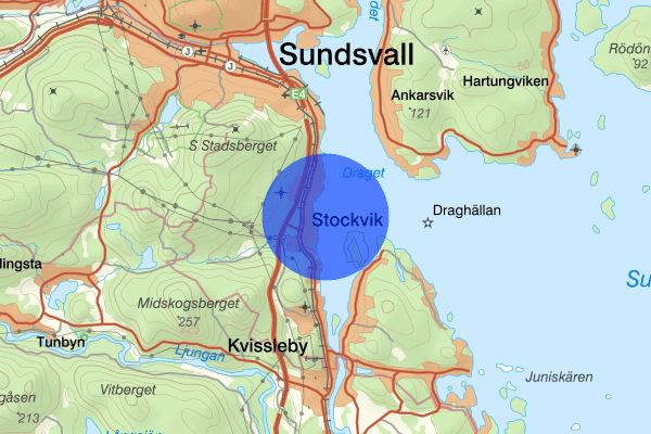 Bredsand 16 januari 19.47, Trafikkontroll, Sundsvall