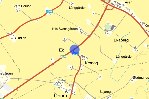 Emtungavägen väg E20 17 januari 09.10, Trafikolycka, Vara