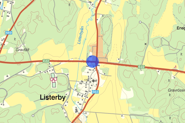 Listerby E22 18 januari 15.02, Trafikolycka, Ronneby