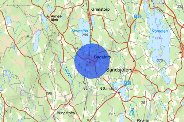Bodafors 19 januari 20.00, Trafikolycka, Nässjö