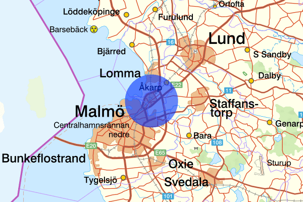  19 januari 21.50, Våld/hot mot tjänsteman, Burlöv